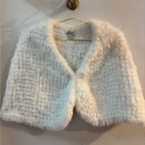 Ivory Faux Fur Bridal Cape